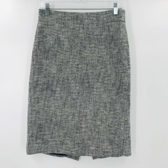 J Crew Size 4 Pencil Skirt Navy Gray - Picture 2 of 5